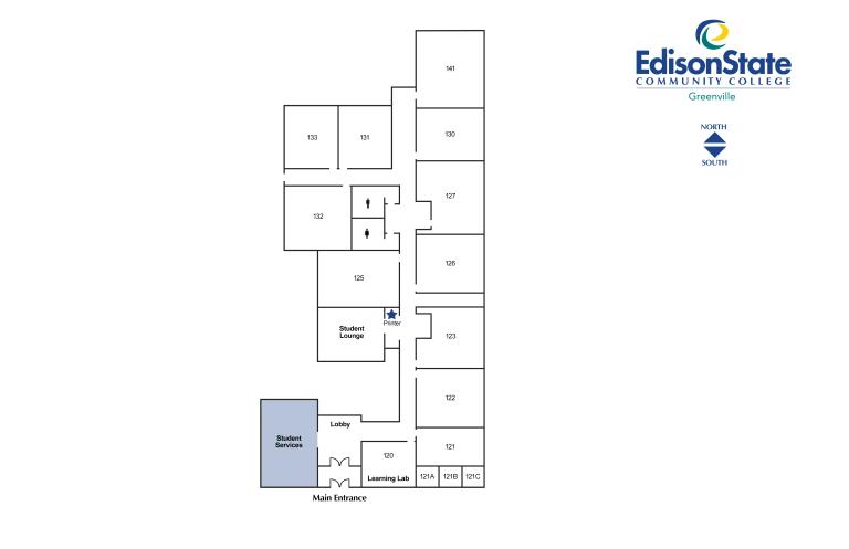 Greenville Room Locator Map